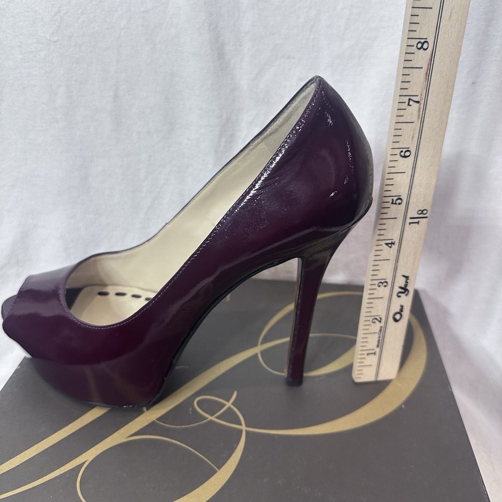Dark Red Beautiful Enzo Angelina‎ Patten Stiletto High Heels Sexy Office Siren - Picture 6 of 9
